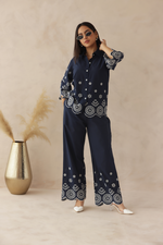 Load image into Gallery viewer, NAVY MUSE CORD SET