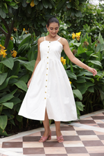 Load image into Gallery viewer, IVORY AURA MIDI DRESS