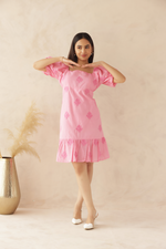 Load image into Gallery viewer, PINK PETAL MINI DRESS