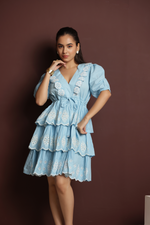 Load image into Gallery viewer, Ocean Breeze Ruffle Dress