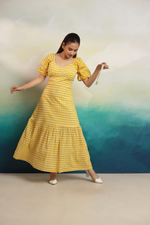 Load image into Gallery viewer, Daisy Check Midi Dress