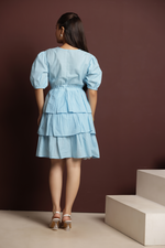 Load image into Gallery viewer, Ocean Breeze Ruffle Dress