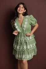 Load image into Gallery viewer, Meadow Mist Ruffle Dress