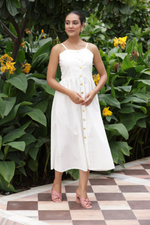 Load image into Gallery viewer, IVORY AURA MIDI DRESS