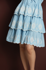 Load image into Gallery viewer, Ocean Breeze Ruffle Dress
