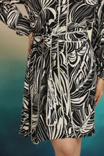 Load image into Gallery viewer, Monochrome Muse Shirt Dress