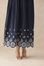 Load image into Gallery viewer, NAVY MUSE MAXI DRESS