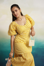 Load image into Gallery viewer, Daisy Check Midi Dress