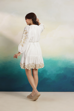 Load image into Gallery viewer, IVORY BLOOM MINI DRESS