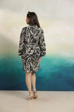 Load image into Gallery viewer, Monochrome Muse Shirt Dress
