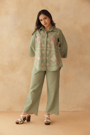 Garden Melody Co-ord Set-Green