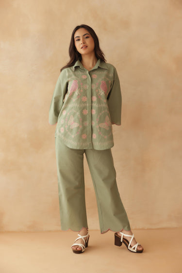 Garden Melody Co-ord Set-Green