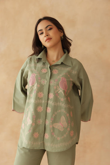 Garden Melody Co-ord Set-Green