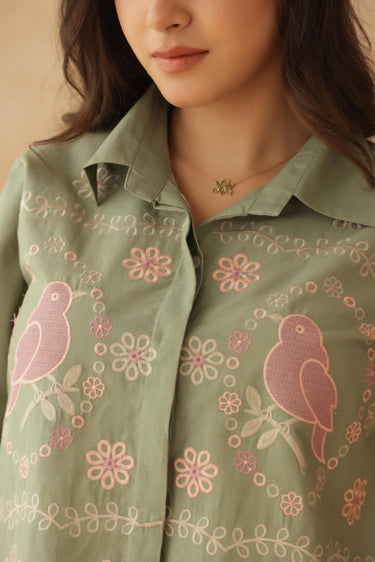 Garden Melody Co-ord Set-Green