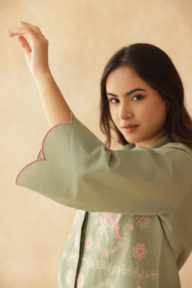 Garden Melody Co-ord Set-Green