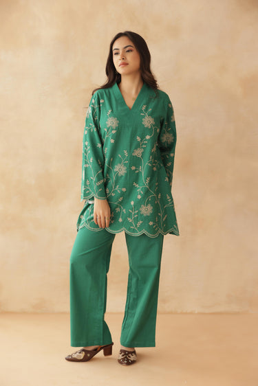Emerald Bloom Co-ord Set