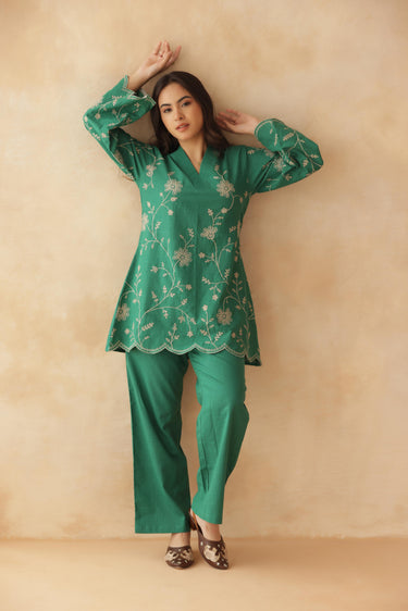 Emerald Bloom Co-ord Set