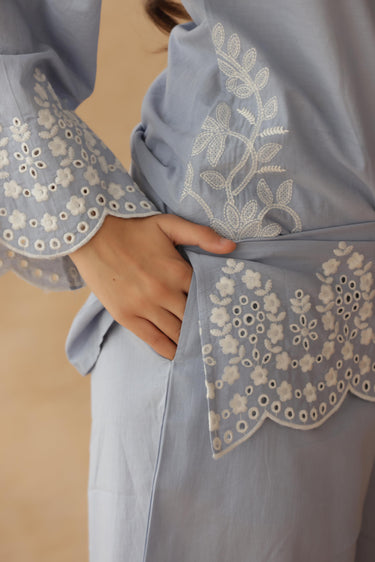 Misty Blue Co-ord Set