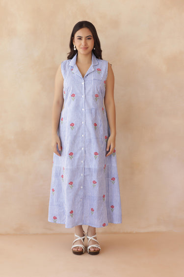 Rosé Stripe Dress