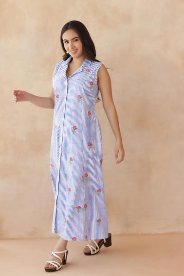 Rosé Stripe Dress