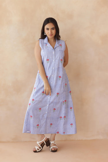 Rosé Stripe Dress
