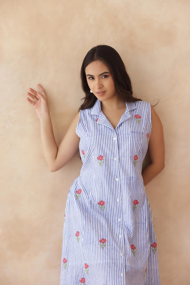 Rosé Stripe Dress