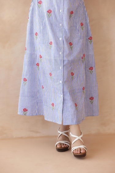 Rosé Stripe Dress
