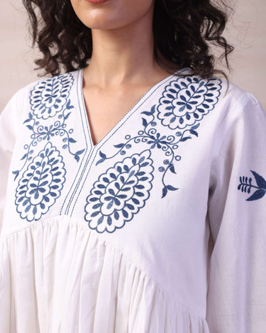 Azure Petal Mini Dress