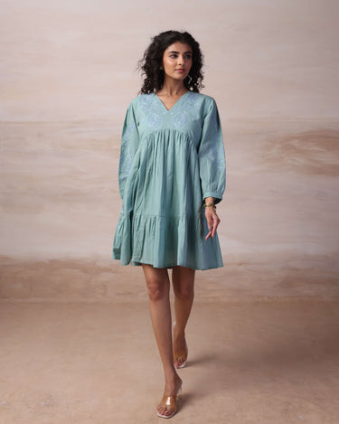 Sage Whisper Mini Dress