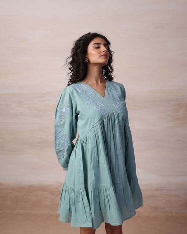 Sage Whisper Mini Dress