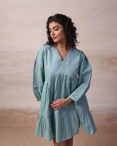 Sage Whisper Mini Dress