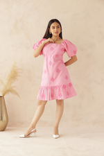 Load image into Gallery viewer, PINK PETAL MINI DRESS
