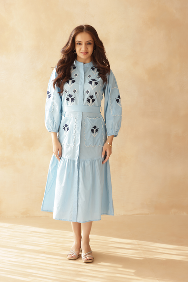 Amalfi Blue Dress House of Iraa Amalfi Blue Dress House of Iraa