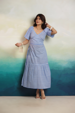 Load image into Gallery viewer, Bliss Check Midi Dress
