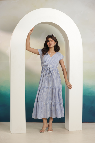 Victoria Stripe Maxi Dress