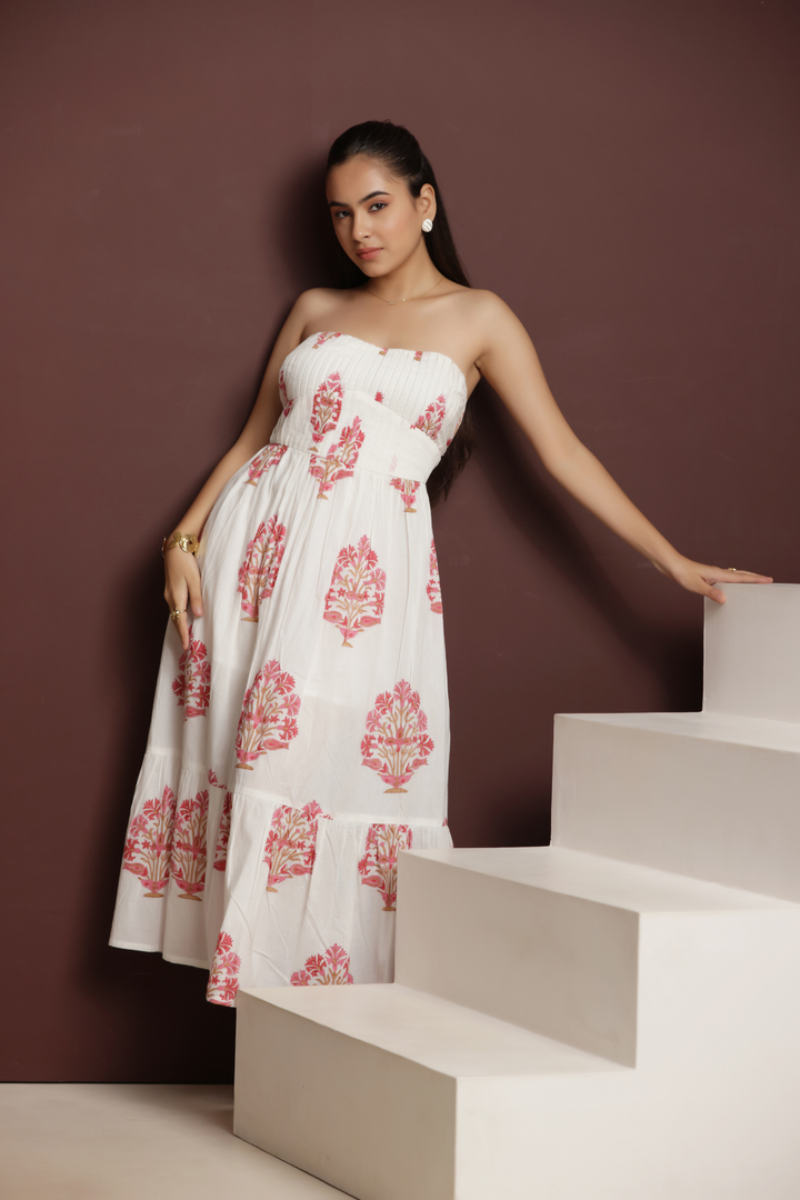 Rose Garden Strapless Dress