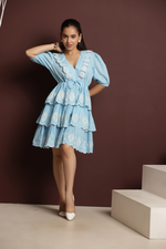 Load image into Gallery viewer, Ocean Breeze Ruffle Dress

