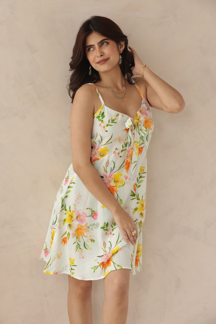 Tropical Bloom Mini Dress