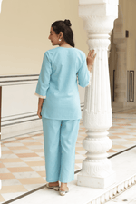 Load image into Gallery viewer, Blue Essence Cotton Cord-Set
