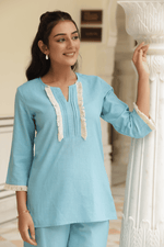 Load image into Gallery viewer, Blue Essence Cotton Cord-Set

