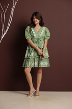 Load image into Gallery viewer, Meadow Mist Ruffle Dress
