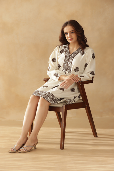 Rustic Ivory Mini Dress