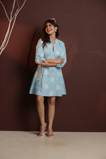 Load image into Gallery viewer, Sky Bloom Mini Dress
