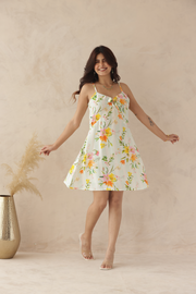 Tropical Bloom Mini Dress