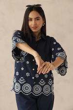 Load image into Gallery viewer, NAVY MUSE SHIRT
