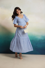 Load image into Gallery viewer, Bliss Check Midi Dress
