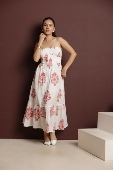 Rose Garden Strapless Dress