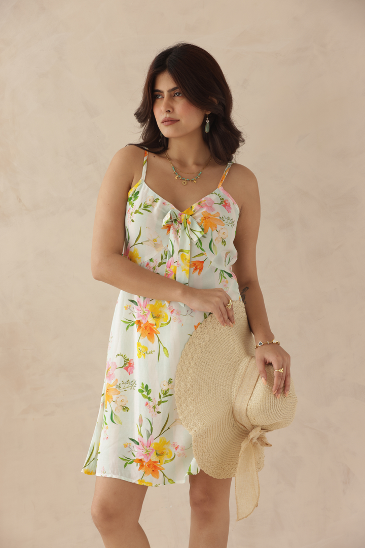 Tropical Bloom Mini Dress