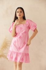 Load image into Gallery viewer, PINK PETAL MINI DRESS
