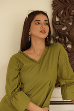 Load image into Gallery viewer, Olive Aura Cotton Cord-Set
